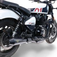 Exhaust compatible with Royal Enfield Shotgun 650 2024-2025, Ultracone Black, Dual slip-on exhaust legal for UK and non-EU countries including removable db killers and link pipes 