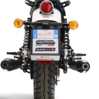Exhaust compatible with Royal Enfield Shotgun 650 2024-2025, Ultracone Black, Dual slip-on exhaust legal for UK and non-EU countries including removable db killers and link pipes 