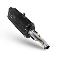 Exhaust compatible with Bmw F 750 Gs 2018-2020, Hyper Sonic Black Titanium, Homologated legal slip-on exhaust including removable db killer and link pipe 
