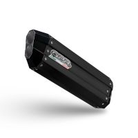Exhaust compatible with Bmw R 1200 Gs -Adventure 2017-2018, Hyper Sonic Black Titanium, Homologated legal slip-on exhaust including removable db killer and link pipe 