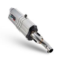 Exhaust compatible with Bmw F 800 GS Adventure 2016-2018, Hyper Sonic Titanium, Homologated legal slip-on exhaust including removable db killer and link pipe 