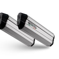 Exhaust compatible with Bmw K 1600 Gtl 2017-2021, Hyper Sonic Titanium, Homologated legal slip-on exhaust including removable db killer and link pipe 