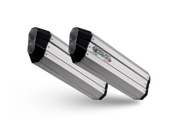Exhaust compatible with Bmw K 1600 Gt 2017-2021, Hyper Sonic Titanium, Homologated legal slip-on exhaust including removable db killer and link pipe 