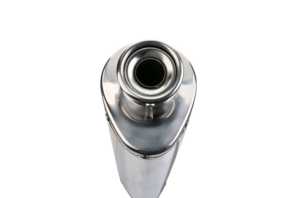 Exhaust compatible with Yamaha Fzr 600 1990-1993, Trioval, Homologated legal slip-on exhaust including removable db killer and link pipe 