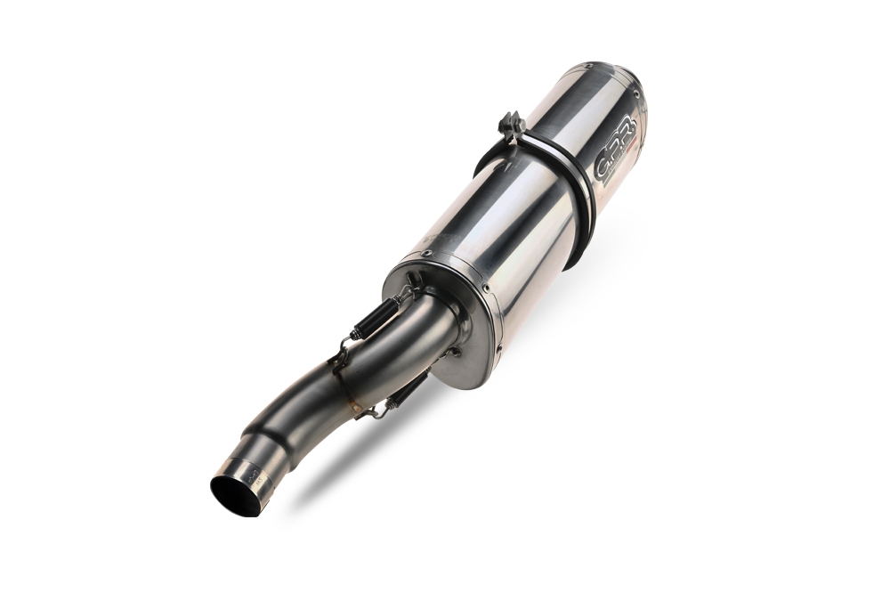 Exhaust compatible with Moto Guzzi Breva 750 2003-2009, Trioval, Dual Homologated legal slip-on exhaust including removable db killers and link pipes 