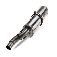 Exhaust compatible with Moto Guzzi Breva 750 2003-2009, Trioval, Dual Homologated legal slip-on exhaust including removable db killers and link pipes 