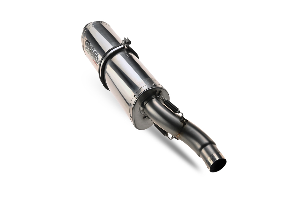 Exhaust compatible with Moto Guzzi Breva 750 2003-2009, Trioval, Dual Homologated legal slip-on exhaust including removable db killers and link pipes 