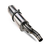 Exhaust compatible with Moto Guzzi Breva 750 2003-2009, Trioval, Dual Homologated legal slip-on exhaust including removable db killers and link pipes 
