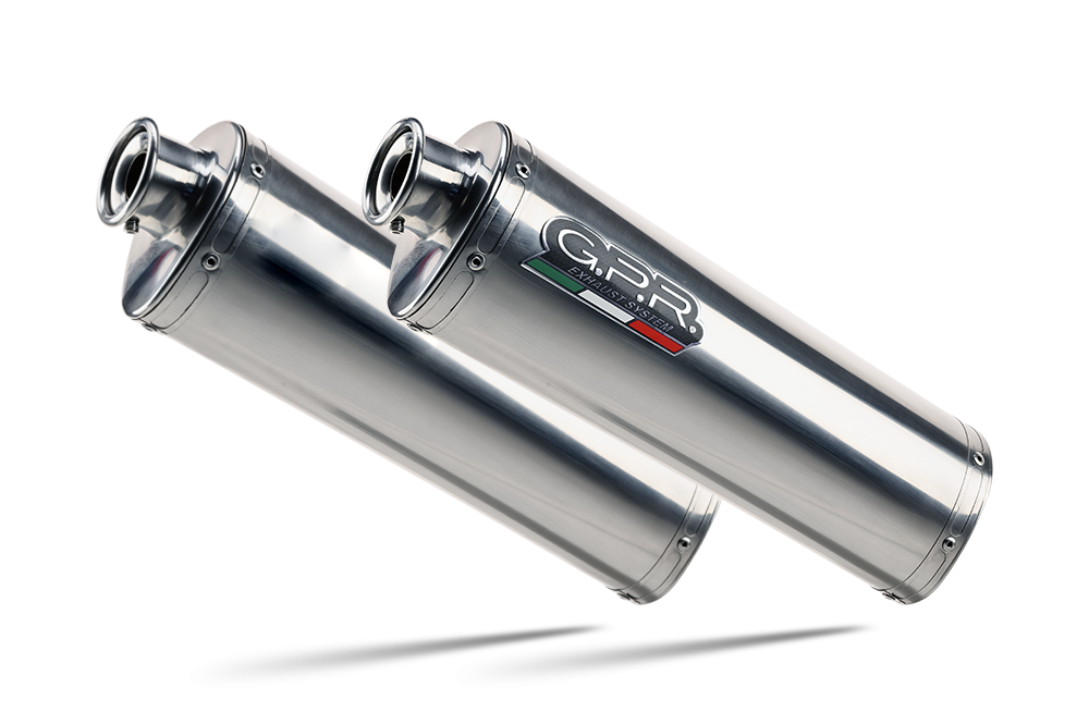 Exhaust compatible with Honda Cbr1100XX Superblackbird - X Eleven 1997-2006, Trioval, Dual Homologated legal slip-on exhaust including removable db killers and link pipes 