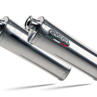 Exhaust compatible with Kawasaki Z1000 2003-2006, Trioval, Dual Homologated legal slip-on exhaust including removable db killers and link pipes 