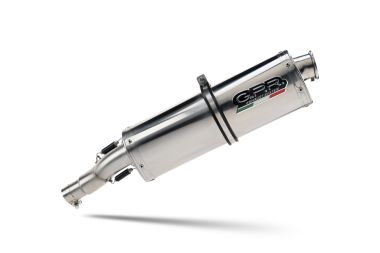 Exhaust compatible with Aprilia Mana 850 Gt 2007-2016, Trioval, Homologated legal mid-full system exhaust including removable db killer 