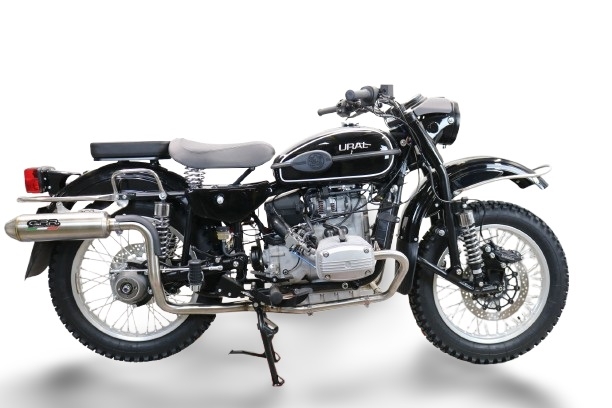 Exhaust compatible with Ural Gear Up 2020-2024, Ultracone, full system exhaust legal for UK and non-EU countries including removable db killer 