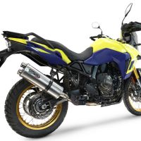 Exhaust compatible with Suzuki V-STROM DL 800 DE - SE 2023-2025, Dual Inox, Homologated legal slip-on exhaust including removable db killer and link pipe 
