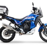 Exhaust compatible with Yamaha Tenere 700 2024-2025, Furore-X Acciaio Inox, Homologated legal slip-on exhaust including removable db killer and link pipe 