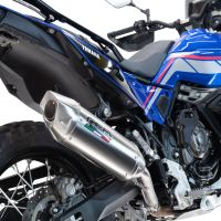 Exhaust compatible with Yamaha Tenere 700 2025-2026, Furore-X Acciaio Inox, Homologated legal slip-on exhaust including removable db killer and link pipe 