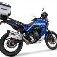 Exhaust compatible with Yamaha Tenere 700 2025-2026, Hyper Sonic Titanium, Homologated legal slip-on exhaust including removable db killer and link pipe 