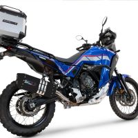 Exhaust compatible with Yamaha Tenere 700 2025-2026, Hyper Sonic Black Titanium, Homologated legal slip-on exhaust including removable db killer and link pipe 