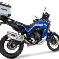 Exhaust compatible with Yamaha Tenere 700 2025-2026, Hyper Sonic Inox, Homologated legal slip-on exhaust including removable db killer and link pipe 
