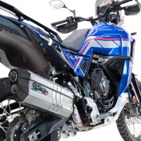 Exhaust compatible with Yamaha Tenere 700 2025-2026, Hyper Sonic Titanium, Homologated legal slip-on exhaust including removable db killer and link pipe 