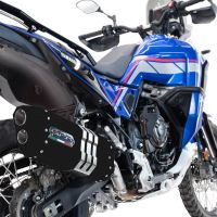 Exhaust compatible with Yamaha Tenere 700 2025-2026, Hyper Sonic Black Titanium, Homologated legal slip-on exhaust including removable db killer and link pipe 