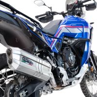 Exhaust compatible with Yamaha Tenere 700 2025-2026, Hyper Sonic Inox, Homologated legal slip-on exhaust including removable db killer and link pipe 