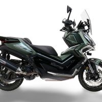 Exhaust compatible with Zontes 365D 2024-2026, Furore-X Scooter, Racing slip-on exhausts including link pipe and removable db killer 