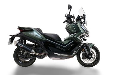 Exhaust compatible with Zontes 365G 2024-2026, Furore-X Scooter, Racing slip-on exhausts including link pipe and removable db killer 