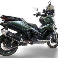 Exhaust compatible with Zontes 365E 2024-2026, Furore-X Scooter, Slip-on exhaust legal for UK and non-EU markets including link pipe and removable db killer 