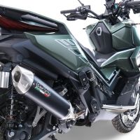 Exhaust compatible with Zontes 365E 2024-2026, Furore-X Scooter, Slip-on exhaust legal for UK and non-EU markets including link pipe and removable db killer 