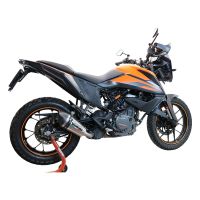 Exhaust compatible with Ktm Adventure 390 2020-2020, GP Evo4 Titanium, Homologated legal slip-on exhaust including removable db killer and link pipe 