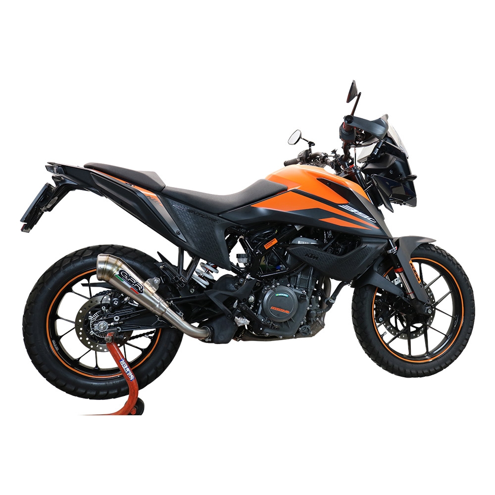Exhaust compatible with Ktm Adventure 390 2020-2020, Powercone Evo, Homologated legal slip-on exhaust including removable db killer and link pipe 