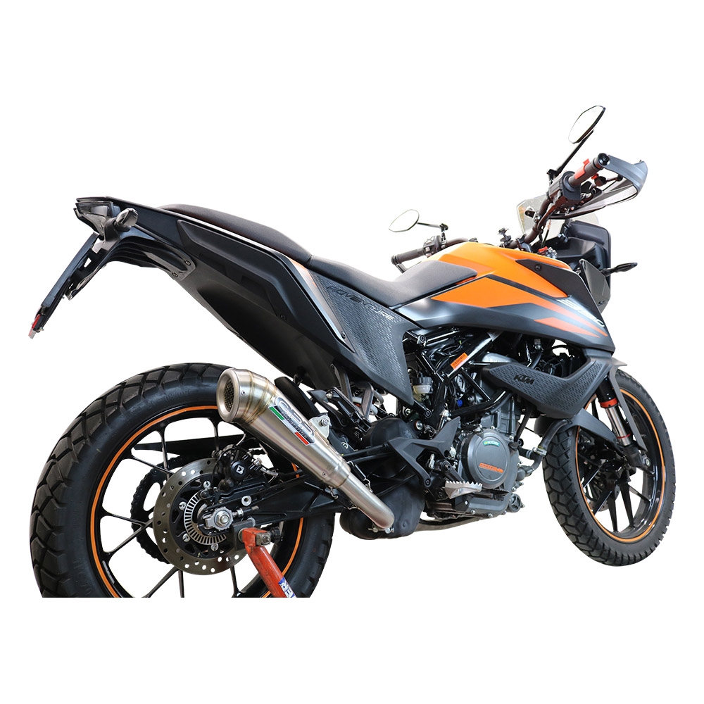 Exhaust compatible with Ktm Adventure 390 2020-2020, Powercone Evo, Homologated legal slip-on exhaust including removable db killer and link pipe 
