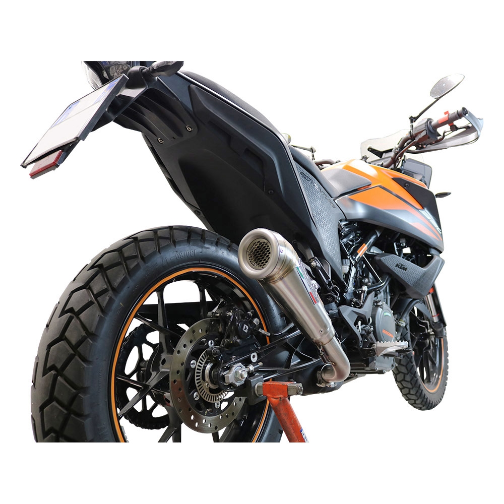 Exhaust compatible with Ktm Adventure 390 2020-2020, Powercone Evo, Homologated legal slip-on exhaust including removable db killer and link pipe 