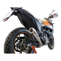 Exhaust compatible with Ktm Adventure 390 2020-2020, Powercone Evo, Homologated legal slip-on exhaust including removable db killer and link pipe 