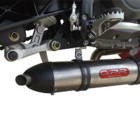 Exhaust compatible with Ktm Duke 690 2008-2011, Gpe Ann. titanium, Homologated legal full system exhaust, including removable db killer and catalyst 