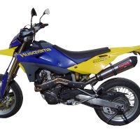 Exhaust compatible with Husqvarna TE 410 E - SM 410 2007-2009, Gpe Ann. titanium, Homologated legal Mid-full system exhaust, including removable db killer and catalyst 
