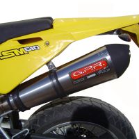Exhaust compatible with Husqvarna TE 410 E - SM 410 2007-2009, Gpe Ann. titanium, Homologated legal Mid-full system exhaust, including removable db killer and catalyst 