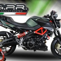 Exhaust compatible with Aprilia Shiver 750 Gt 2007-2016, Gpe Ann. titanium, Dual Homologated legal slip-on exhaust including removable db killers and link pipes 