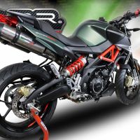 Exhaust compatible with Aprilia Shiver 750 Gt 2007-2016, Gpe Ann. titanium, Dual Homologated legal slip-on exhaust including removable db killers and link pipes 