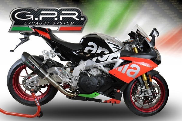 Exhaust compatible with Aprilia Rsv4 1100 Racing Factory 2019-2020, GP Evo4 Poppy, Homologated legal slip-on exhaust including removable db killer, link pipe and catalyst 