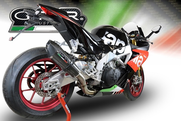 Exhaust compatible with Aprilia Rsv4 1100 Racing Factory 2019-2020, GP Evo4 Poppy, Homologated legal slip-on exhaust including removable db killer, link pipe and catalyst 