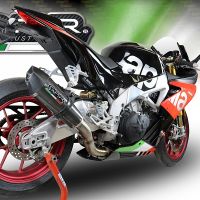 Exhaust compatible with Aprilia Rsv4 1100 Racing Factory 2019-2020, GP Evo4 Poppy, Homologated legal slip-on exhaust including removable db killer, link pipe and catalyst 