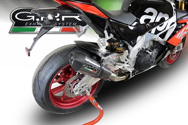 Exhaust compatible with Aprilia Rsv4 1100 Racing Factory 2019-2020, GP Evo4 Poppy, Homologated legal slip-on exhaust including removable db killer, link pipe and catalyst 