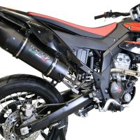 Exhaust compatible with Aprilia Sx 125 2018-2020, Furore Evo4 Nero, Homologated legal slip-on exhaust including removable db killer and link pipe 