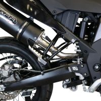 Exhaust compatible with Aprilia Sx 125 2018-2020, Furore Evo4 Nero, Homologated legal slip-on exhaust including removable db killer and link pipe 