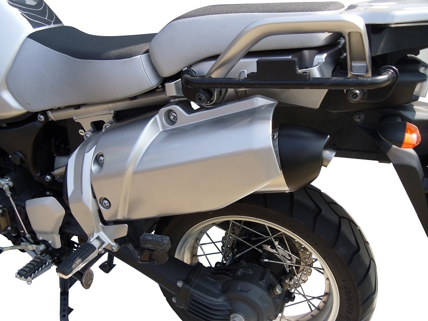 Exhaust compatible with Yamaha Xt 1200 Z Supertenere 2010-2016, Gpe Ann. Poppy, Homologated legal slip-on exhaust including removable db killer and link pipe 
