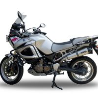 Exhaust compatible with Yamaha Xt 1200 Z Supertenere 2017-2020, GP Evo4 Titanium, Homologated legal slip-on exhaust including removable db killer and link pipe 