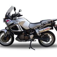 Exhaust compatible with Yamaha Xt 1200 Z Supertenere 2017-2020, Trioval, Homologated legal slip-on exhaust including removable db killer and link pipe 