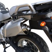 Exhaust compatible with Yamaha Xt 1200 Z Supertenere 2017-2020, Trioval, Homologated legal slip-on exhaust including removable db killer and link pipe 