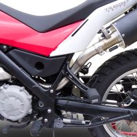Exhaust compatible with Husqvarna TERRA - STRADA TR 650 2013-2015, Furore Nero, Homologated legal full system exhaust, including removable db killer and catalyst 